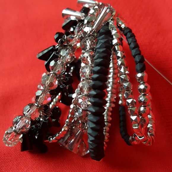 ABS ALLEN SCHWARTZ BEADED STRETCH BRACELET SET 6PC - Picture 3 of 5